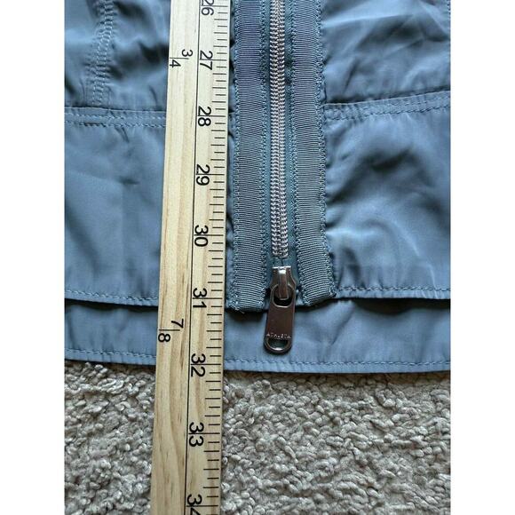 Athleta Drip Drop Full Zip Water Repellent Jacket with Hood Blue/Grey Small - Picture 14 of 14